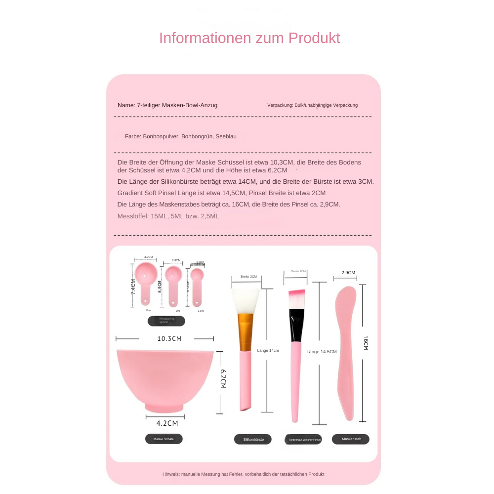 Werkzeugset für Gesichtsmasken